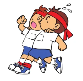 Enthusiastic Young Athlete Running with Determination in Sports Clipart Illustration