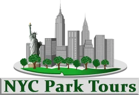 New York City Skyline Park Tours Scenic Illustrated Clipart Design