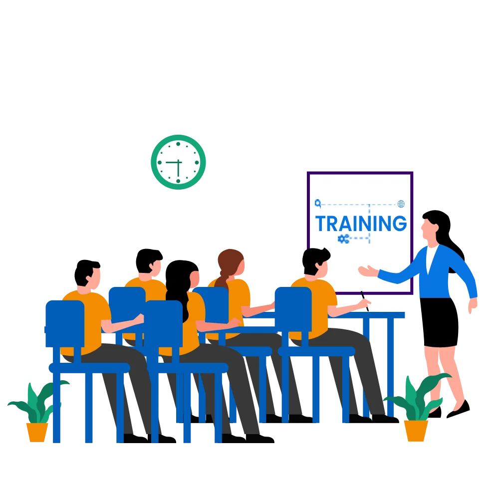 Professional Corporate Training Session Illustration Clipart Design