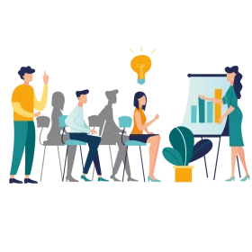 Professional Team Training Clipart: Collaborative Learning and Business Development
