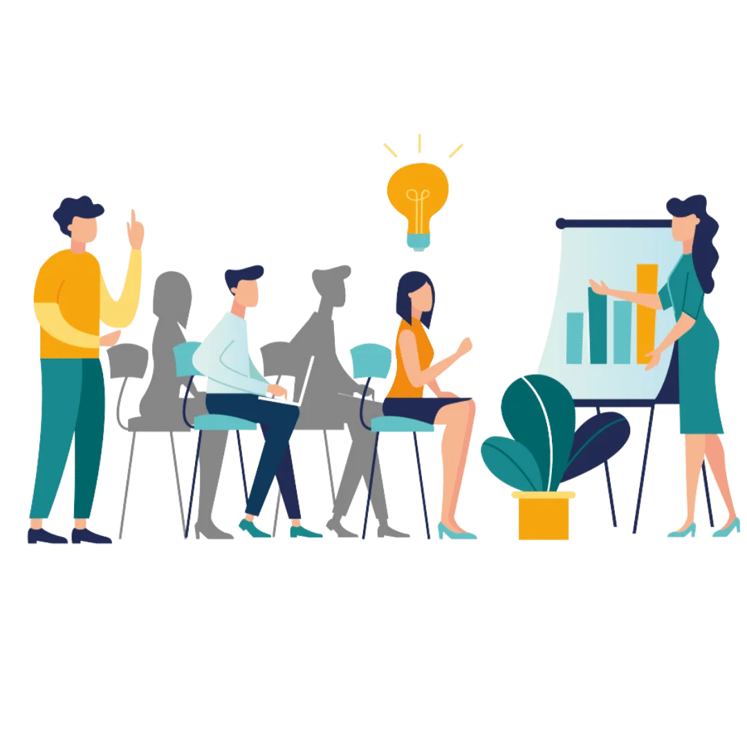 Professional Team Training Clipart: Collaborative Learning and Business Development