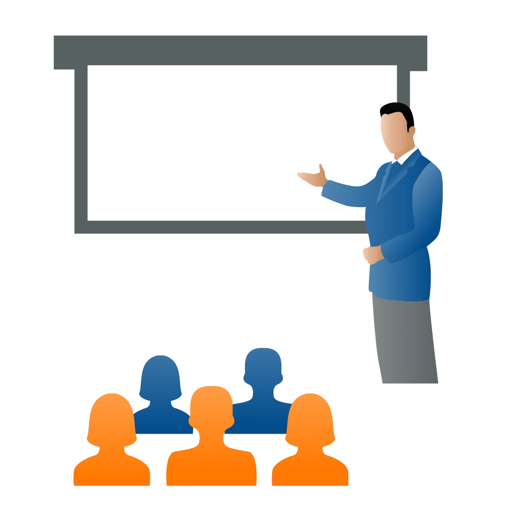 Professional Training Session Clipart Illustration of Corporate Learning