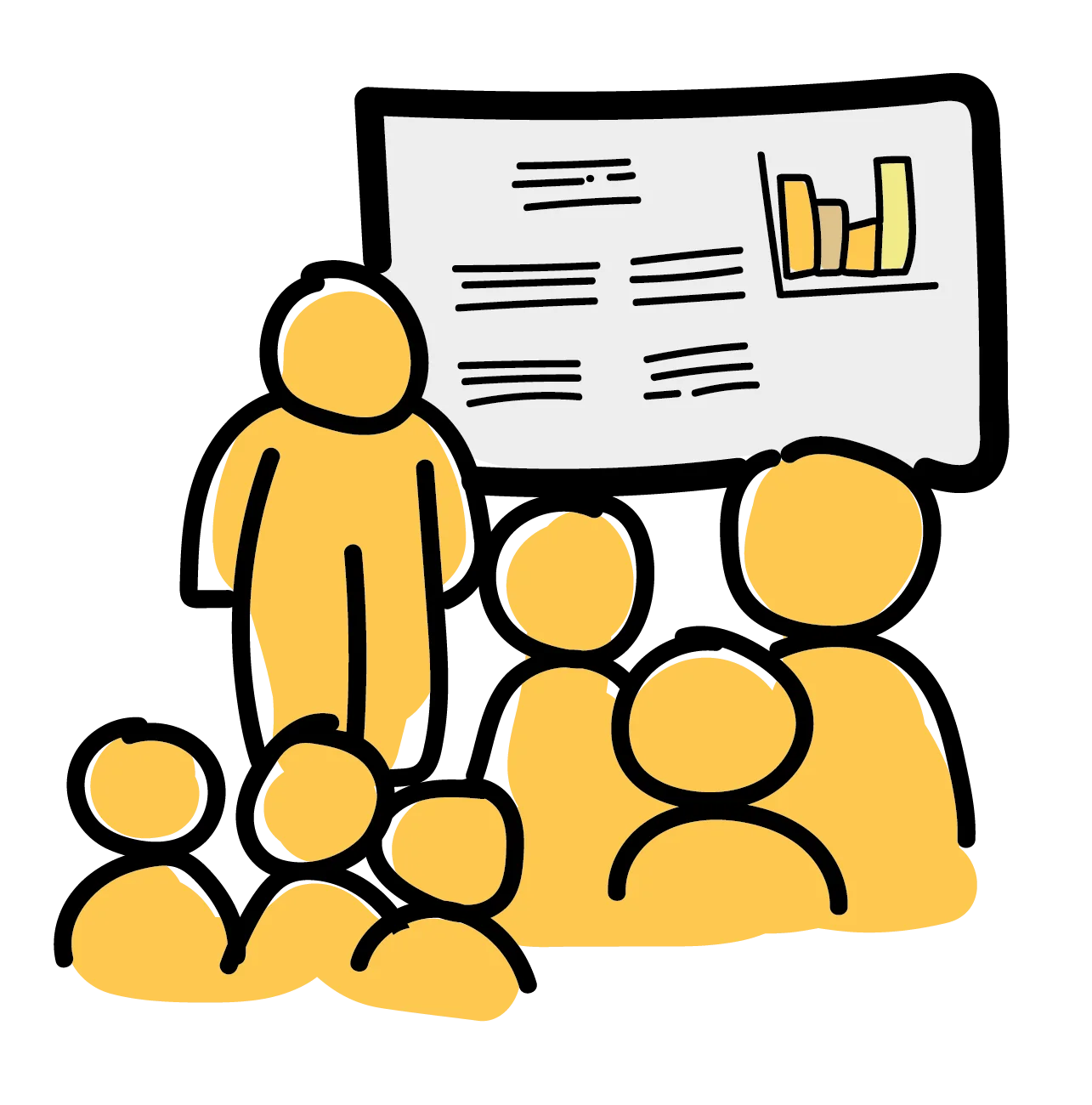 Professional Training Session Clipart: Knowledge Sharing and Team Development