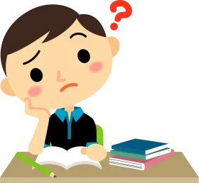 Studious Student Contemplating Learning Challenge Clipart Illustration