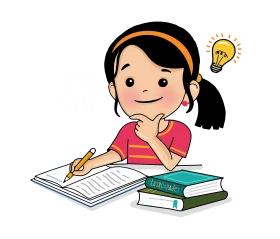 Studious Young Scholar Engaged in Learning with Bright Idea Clipart Illustration