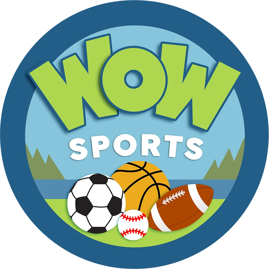 WOW Sports Clipart: A Playful Collection of Athletic Spheres in Bold Design