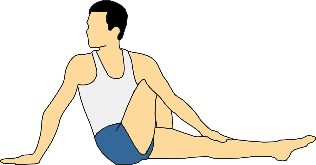 Fitness Wellness Exercise Clipart Illustration of Stretching Pose