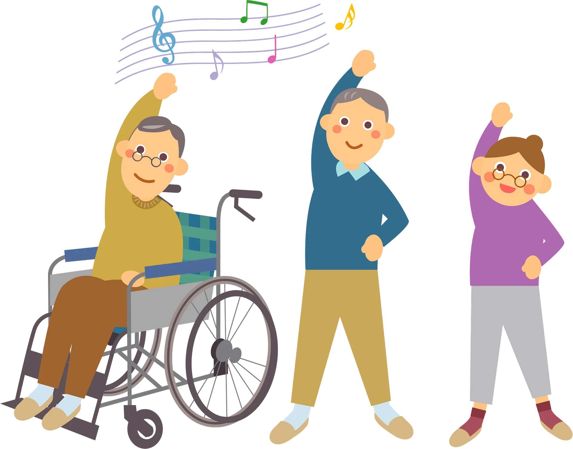 Inclusive Wellness and Movement: Adaptive Exercise Clipart Celebrating Diversity