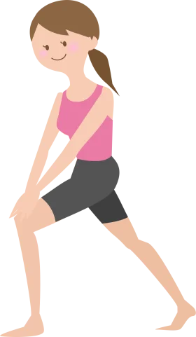 Stretching Exercise Fitness Clipart Illustration of Active Warm-up Pose