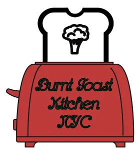 Burnt Toast Kitchen NYC Retro-Style Red Toaster Clipart Design