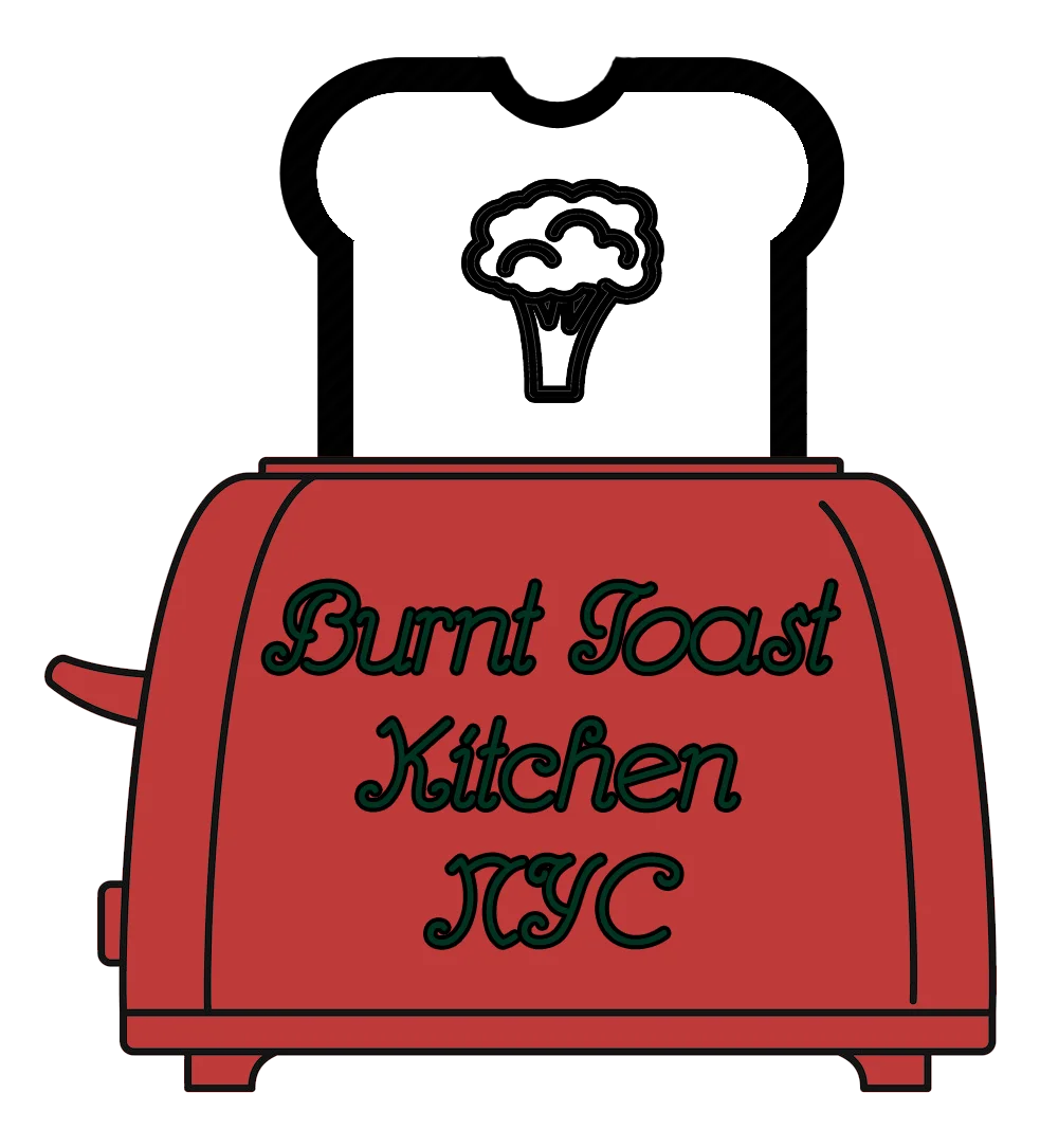 Burnt Toast Kitchen NYC Retro-Style Red Toaster Clipart Design