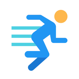 Dynamic Motion Running Fitness Clipart Illustration of Active Lifestyle