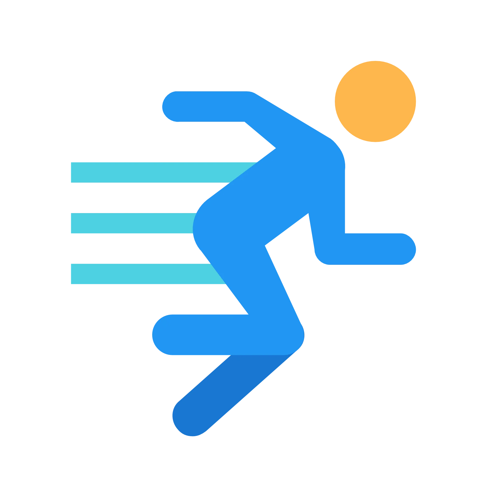Dynamic Motion Running Fitness Clipart Illustration of Active Lifestyle