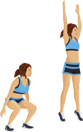 Full-Body Fitness Clipart Illustration Showcasing Dynamic Exercise Poses