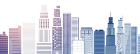 New York City Skyline Minimalist Urban Architecture Geometric Clipart Design