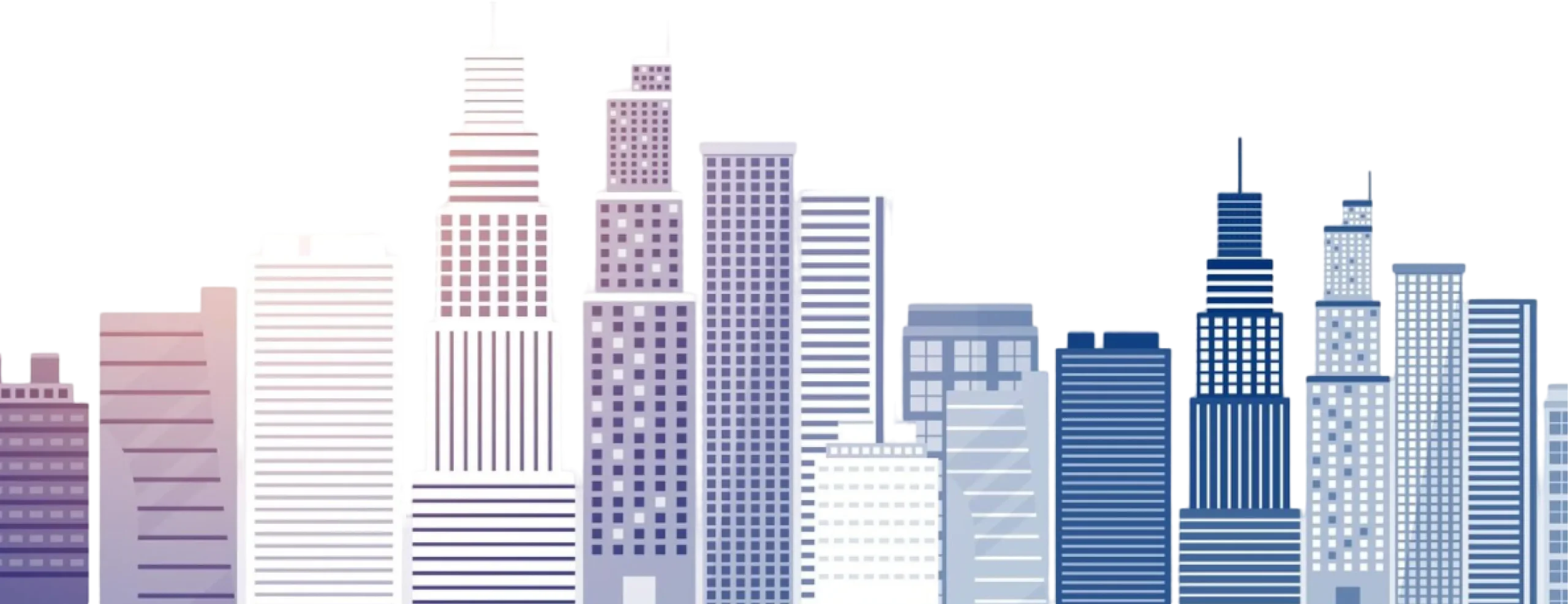 New York City Skyline Minimalist Urban Architecture Geometric Clipart Design
