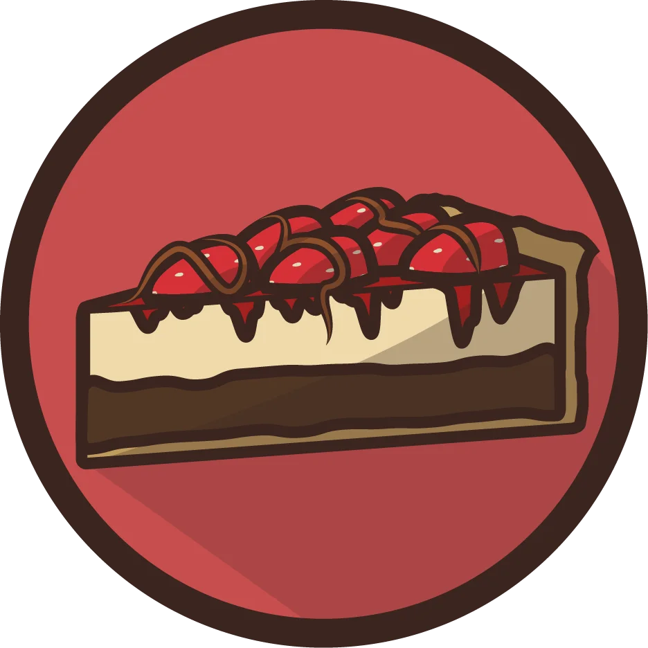 Delectable Chocolate Cake Slice with Cherry Topping Clipart Design