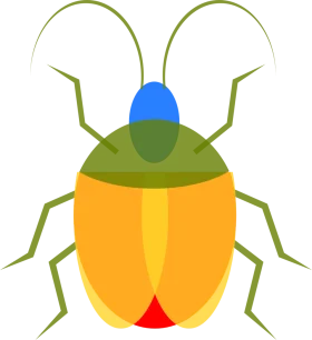 Geometric Abstract Ladybug Clipart: Stylized Minimalist Insect Design