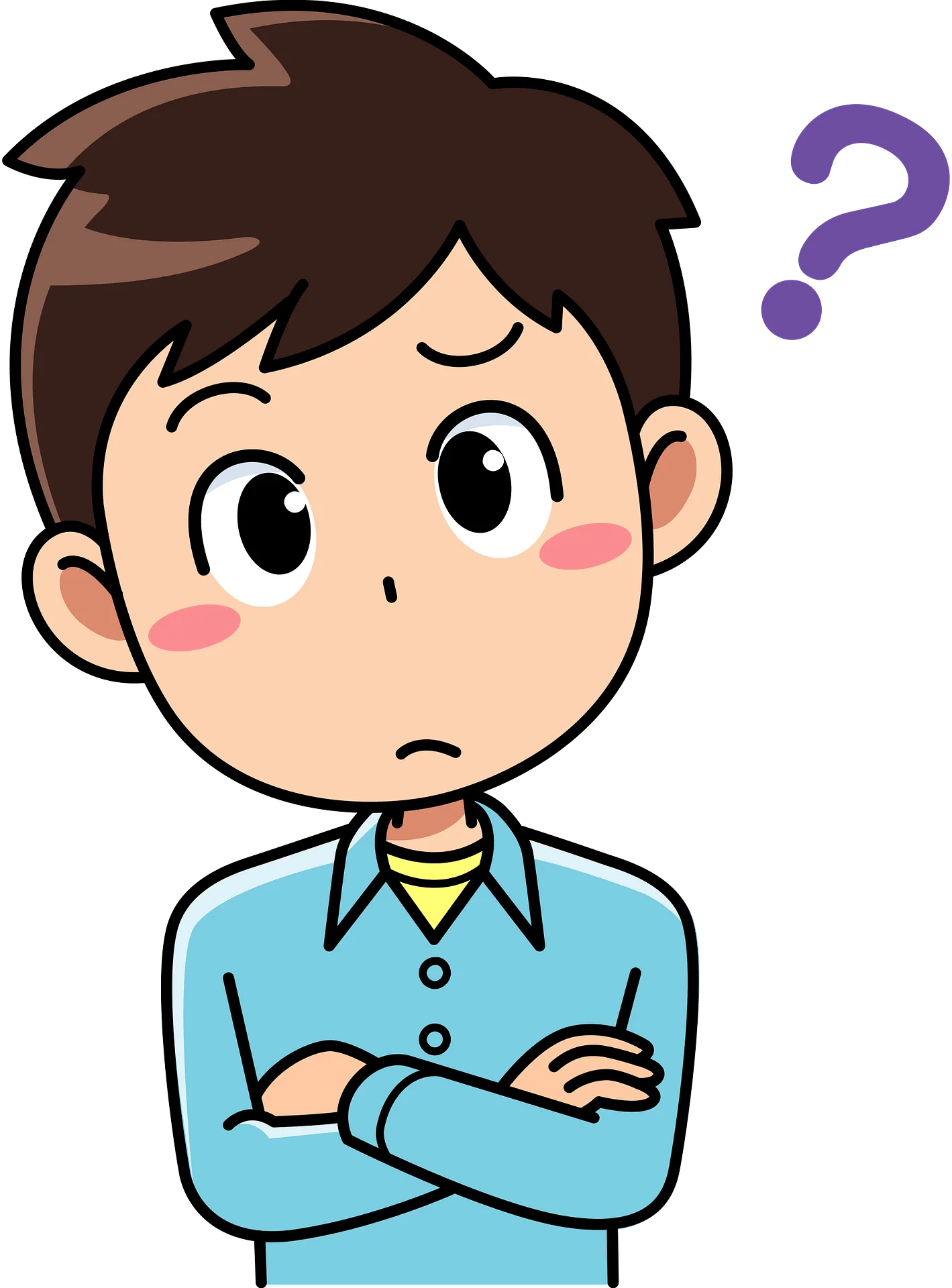 Confused Cartoon Character Clipart: A Puzzling Expression of Uncertainty