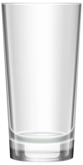 Crystal Clear Transparent Highball Glass Clipart for Design Projects