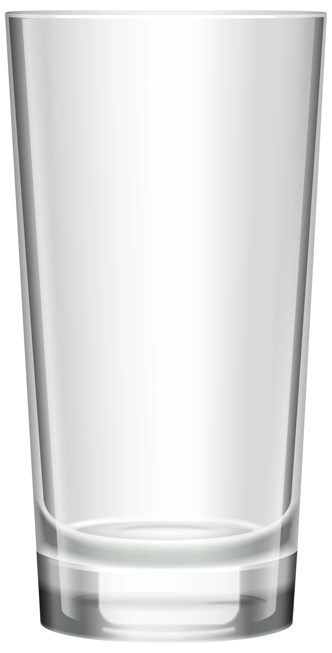 Crystal Clear Transparent Highball Glass Clipart for Design Projects