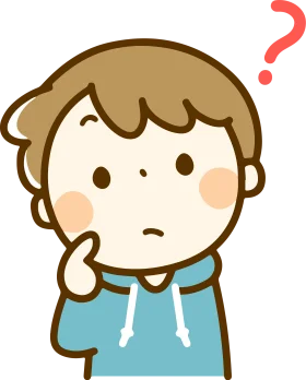 Curious Child with Questioning Expression Cartoon Clipart Illustration