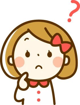 Cute and Confused Cartoon Girl Clipart with Questioning Expression