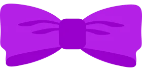 Elegant Purple Bow Tie Clipart Vector Graphic Design Element