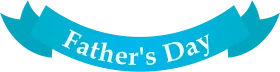 Elegant Teal Father's Day Banner Clipart Design for Celebration Graphics
