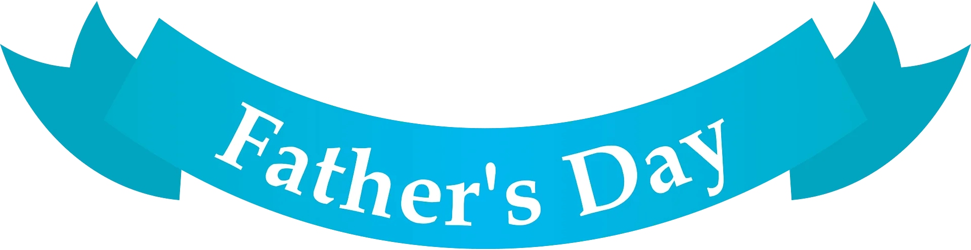 Elegant Teal Father's Day Banner Clipart Design for Celebration Graphics