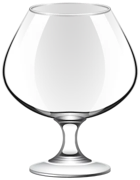 Elegant Transparent Brandy Snifter Clipart - Classic Glassware Illustration