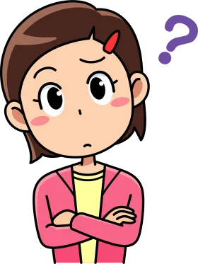 Inquisitive Cartoon Character Clipart: Puzzled Expression and Questioning Pose