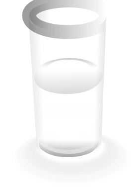 Minimalist Transparent Cylindrical Water Glass Clipart with Subtle Shading