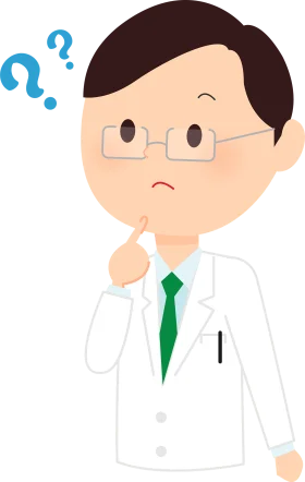 Perplexed Professional in White Coat: A Questioning Clipart Illustration