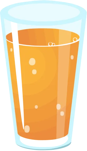 Refreshing Orange Juice Clipart Illustration: A Cool Glass of Citrusy Delight