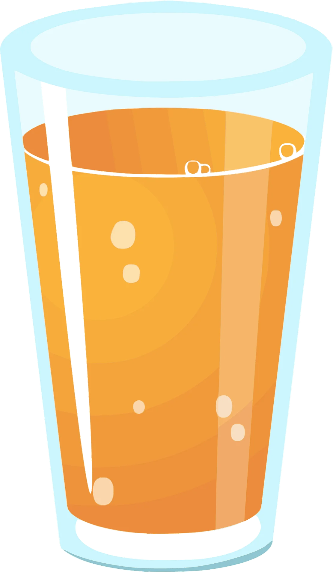 Refreshing Orange Juice Clipart Illustration: A Cool Glass of Citrusy Delight