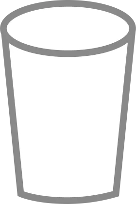 Simple Minimalist Water Glass Clipart Design with Clean Lines and Elegant Shape