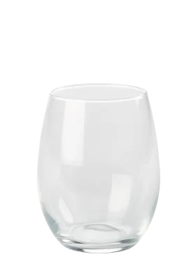 Transparent Stemless Wine Glass Clipart - Elegant Minimalist Design for Digital Projects