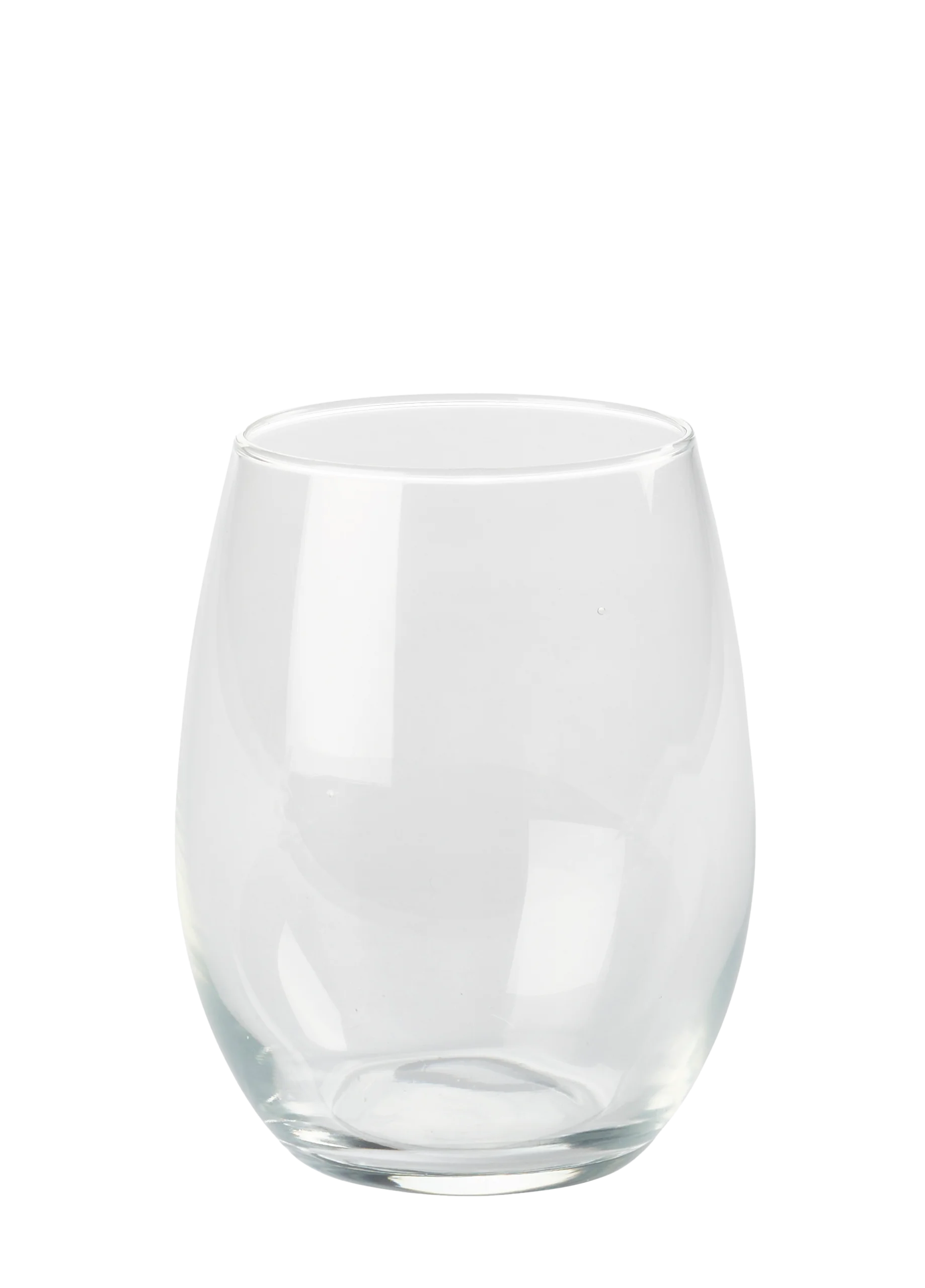 Transparent Stemless Wine Glass Clipart - Elegant Minimalist Design for Digital Projects