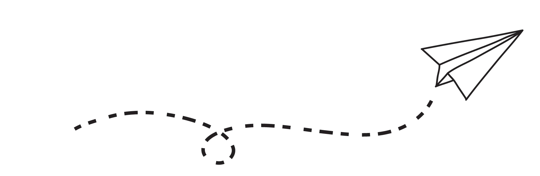 Dashed Path Paper Airplane Clipart - Journey of Imagination and Flight