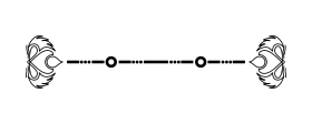 Decorative Symmetrical Line Connector Clipart with Ornate Elements