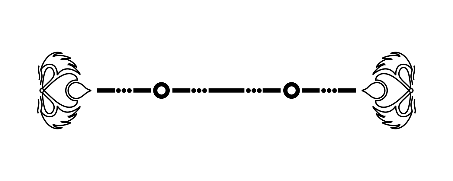 Decorative Symmetrical Line Connector Clipart with Ornate Elements