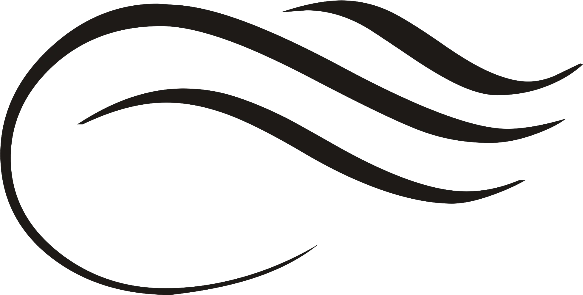 Elegant Flowing Curved Lines Clipart Design with Smooth Artistic Motion