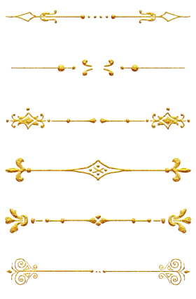 Elegant Golden Ornamental Dividers and Decorative Line Clipart Collection