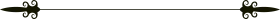 Elegant Minimalist Double-Ended Decorative Line Clipart with Ornate Scroll Endpoints