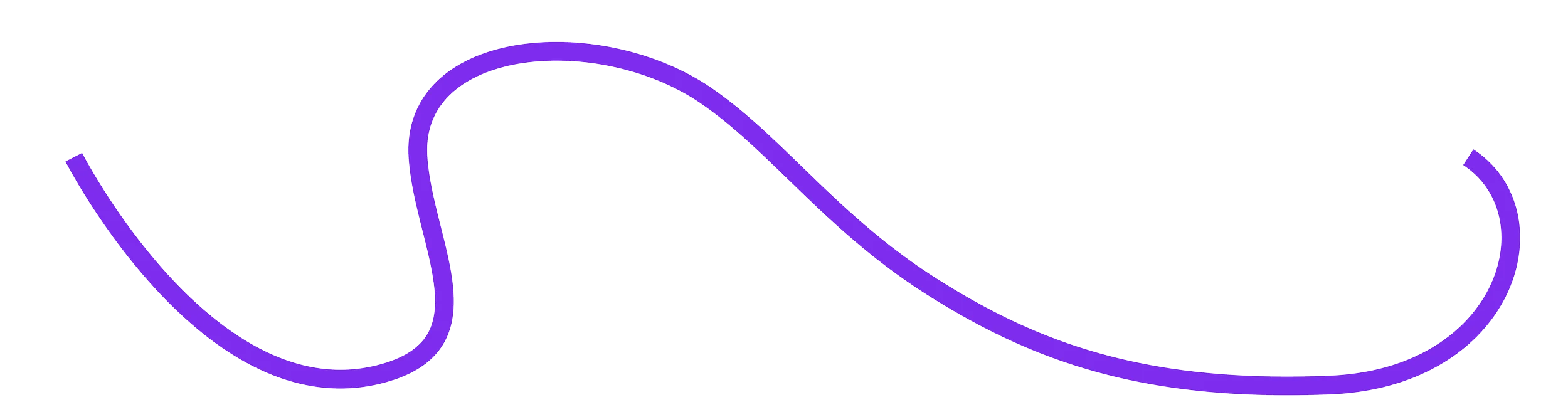 Elegant Purple Wavy Curve Line Clipart with Smooth Flowing Design