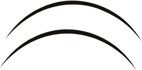 Minimalist Curved Parallel Lines Clipart Design with Smooth Arcs