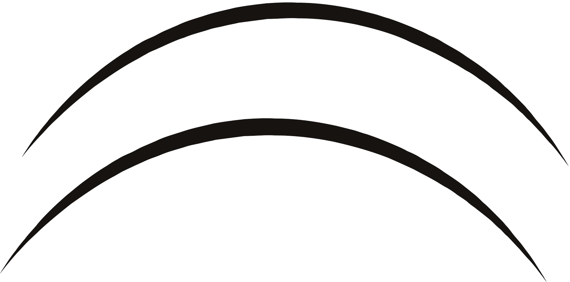 Minimalist Curved Parallel Lines Clipart Design with Smooth Arcs
