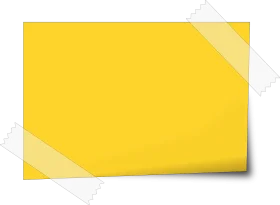 Minimalist Yellow Sticky Note Clipart with Soft Shadow Effect