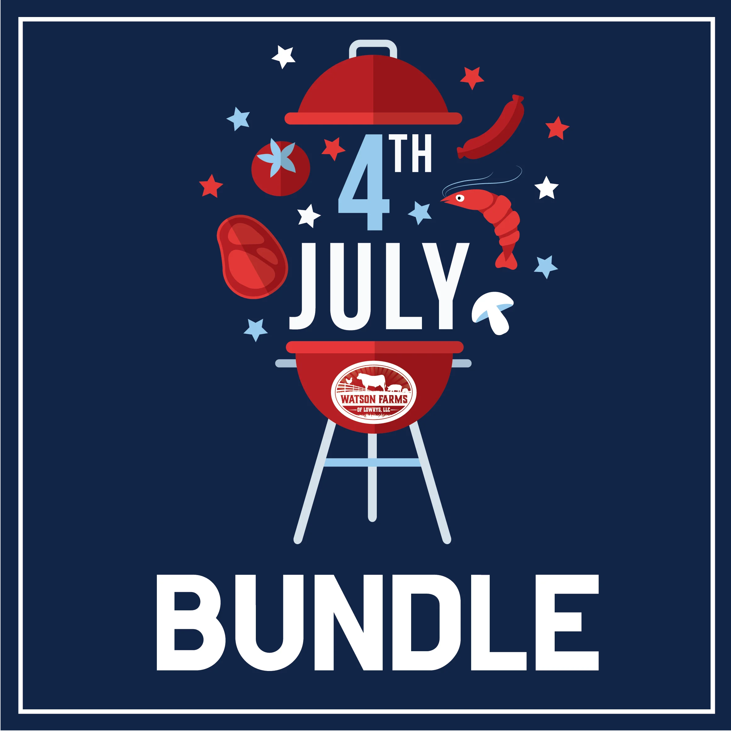 4th of July Celebration Clipart Bundle - Patriotic BBQ Grill Design